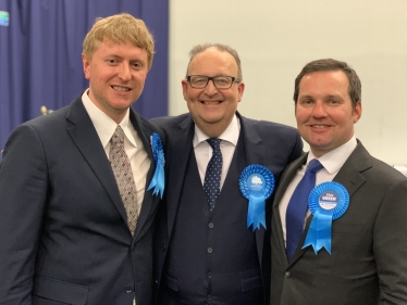Mark Logan MP, Cllr David Greenhalgh, and Chris Green MP